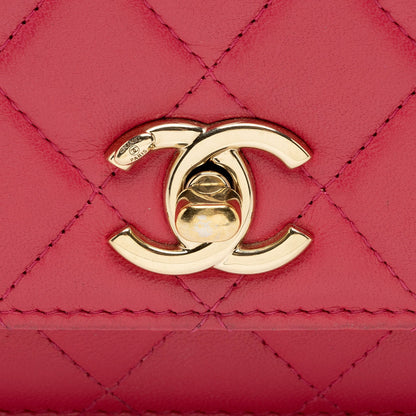 Chanel Lambskin Trendy CC Wallet on Chain Bag (SHF-dDZd8C)