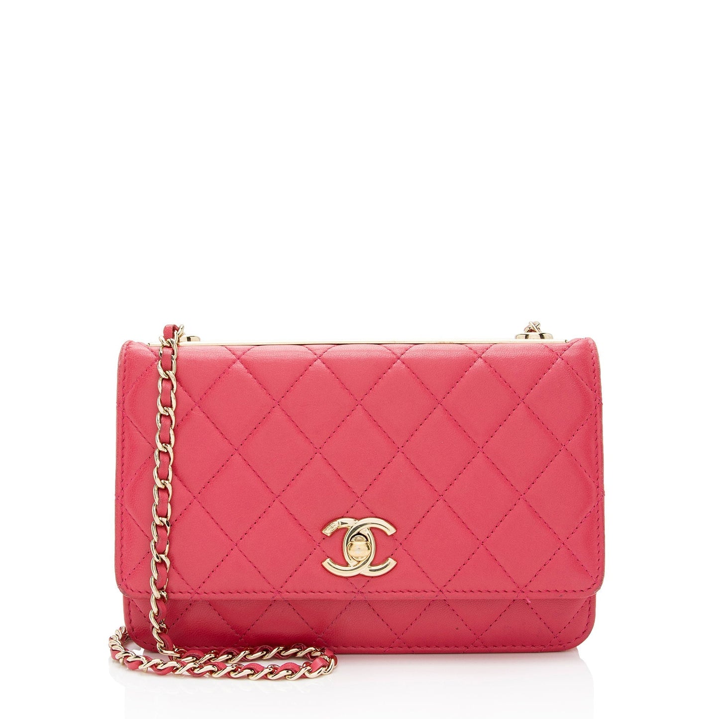 Chanel Lambskin Trendy CC Wallet on Chain Bag (SHF-dDZd8C)