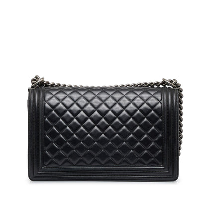 Chanel Large Lambskin Boy Bag (SHG-suBMpB)