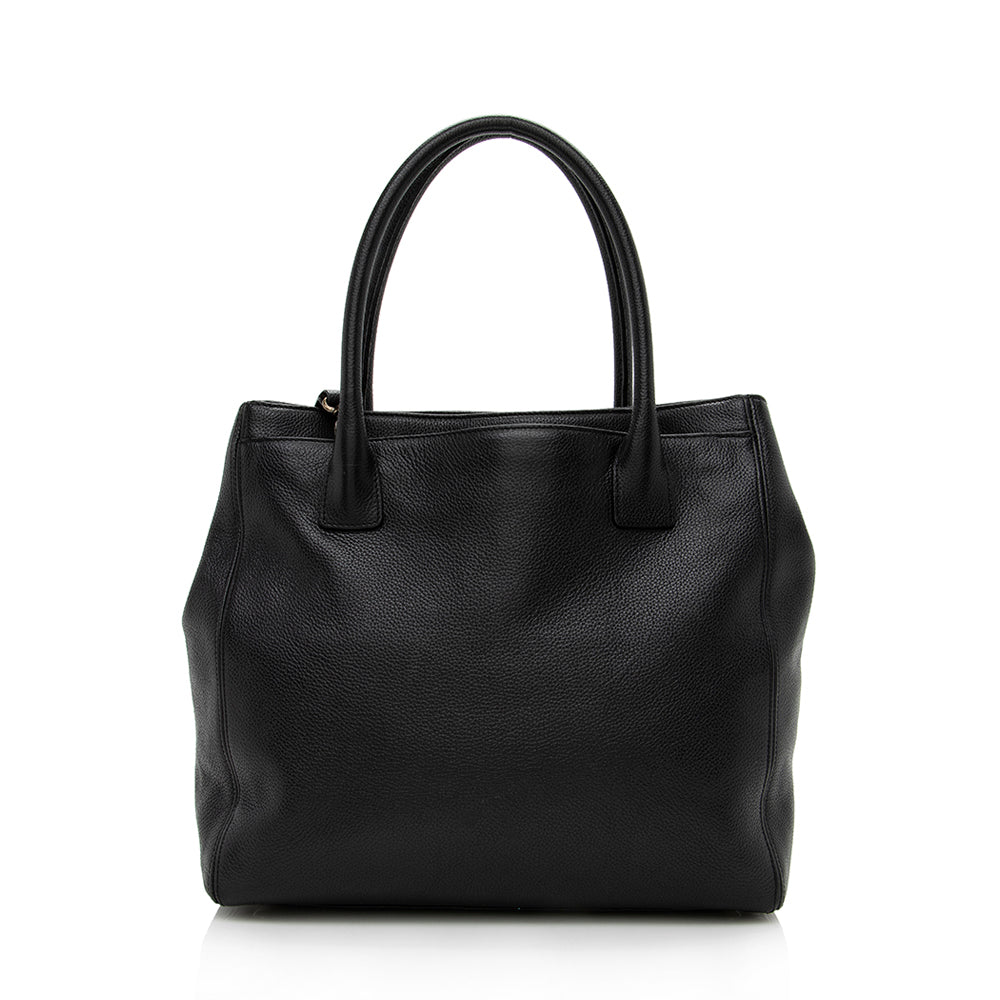 Chanel Leather Cerf Classic Executive Tall Tote (SHF-14095)