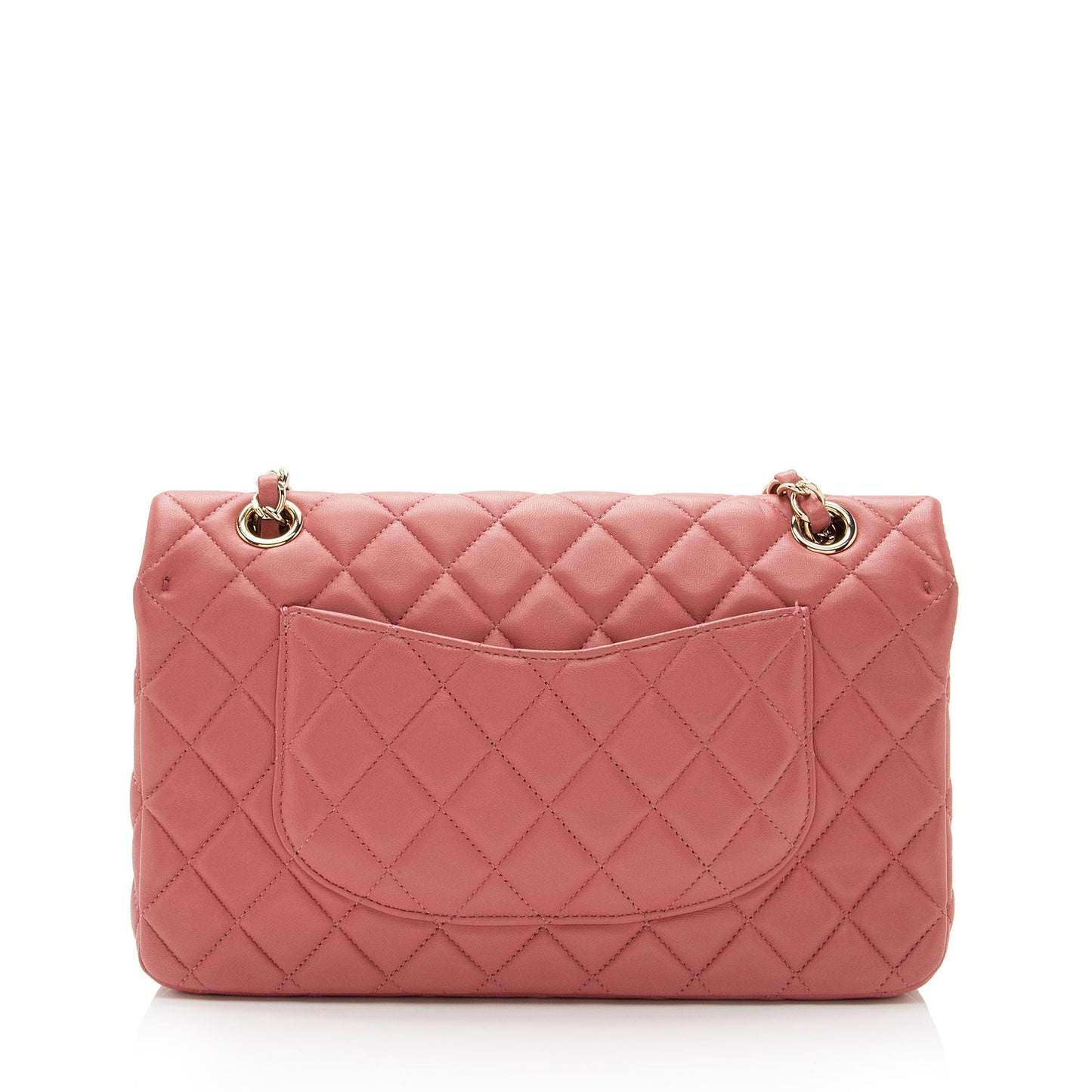 Chanel Limited Edition Lambskin Valentine Classic Medium Single Flap Bag (SHF-M2VY9h)