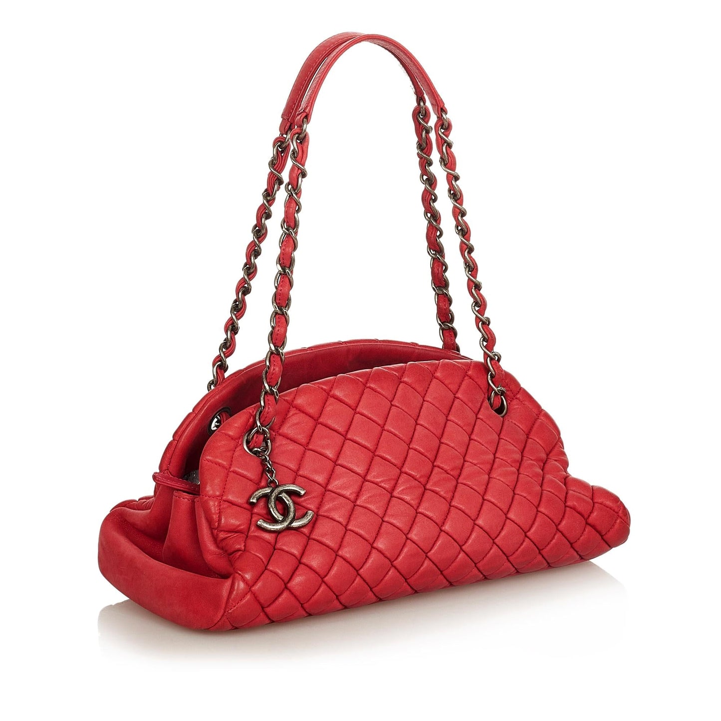 Chanel Mademoiselle Leather Bowling Bag (SHG-35686)