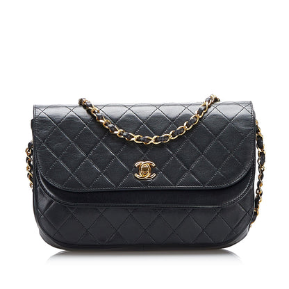 Chanel Matelasse Half Moon Flap Bag (SHG-2zbsTu)