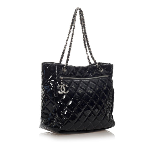 Chanel Matelasse Patent Leather Tote Bag (SHG-37470)