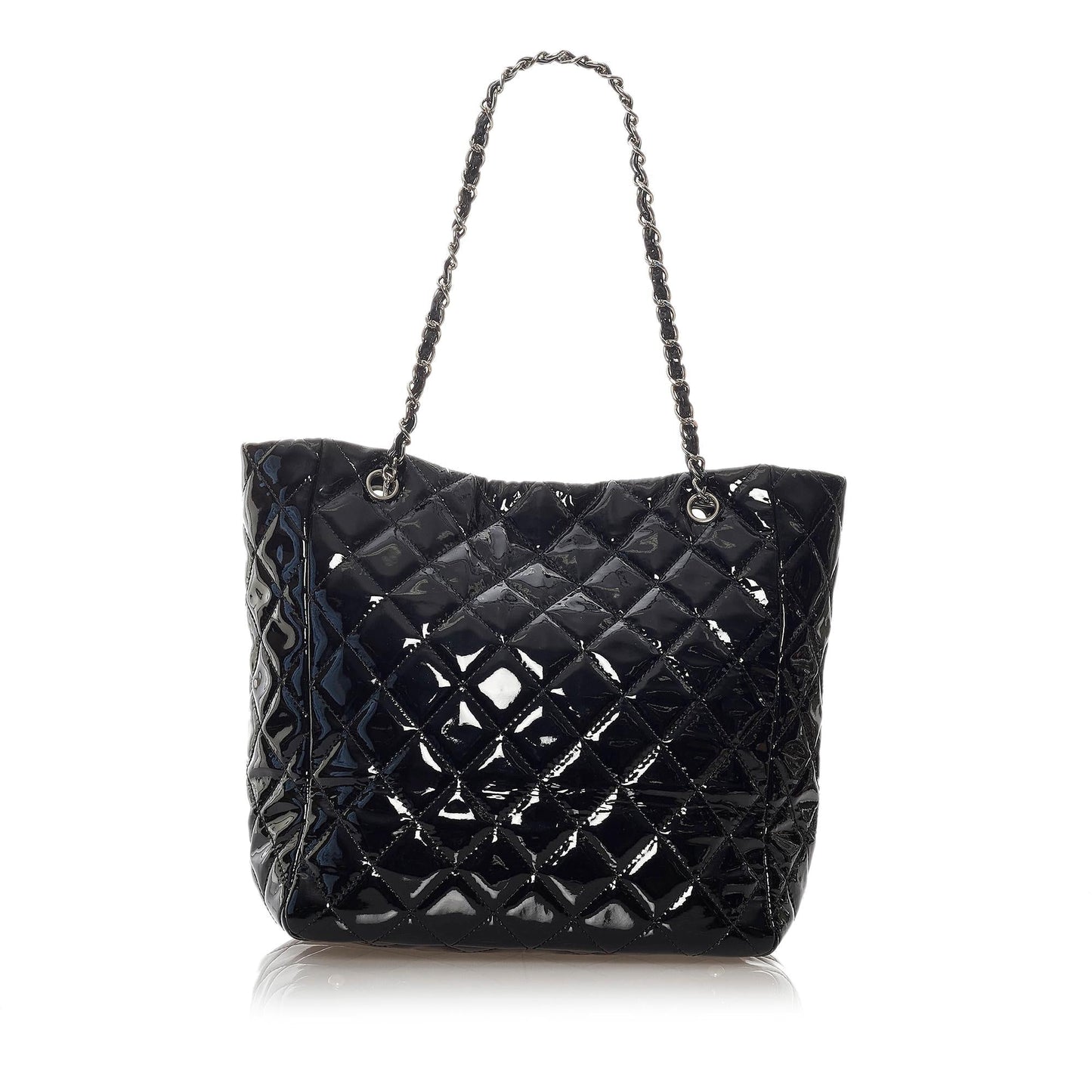 Chanel Matelasse Patent Leather Tote Bag (SHG-r9UFCD)