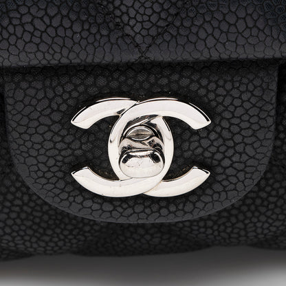 Chanel Matte Caviar Leather Chain Flap Clutch Bag (SHF-19570)