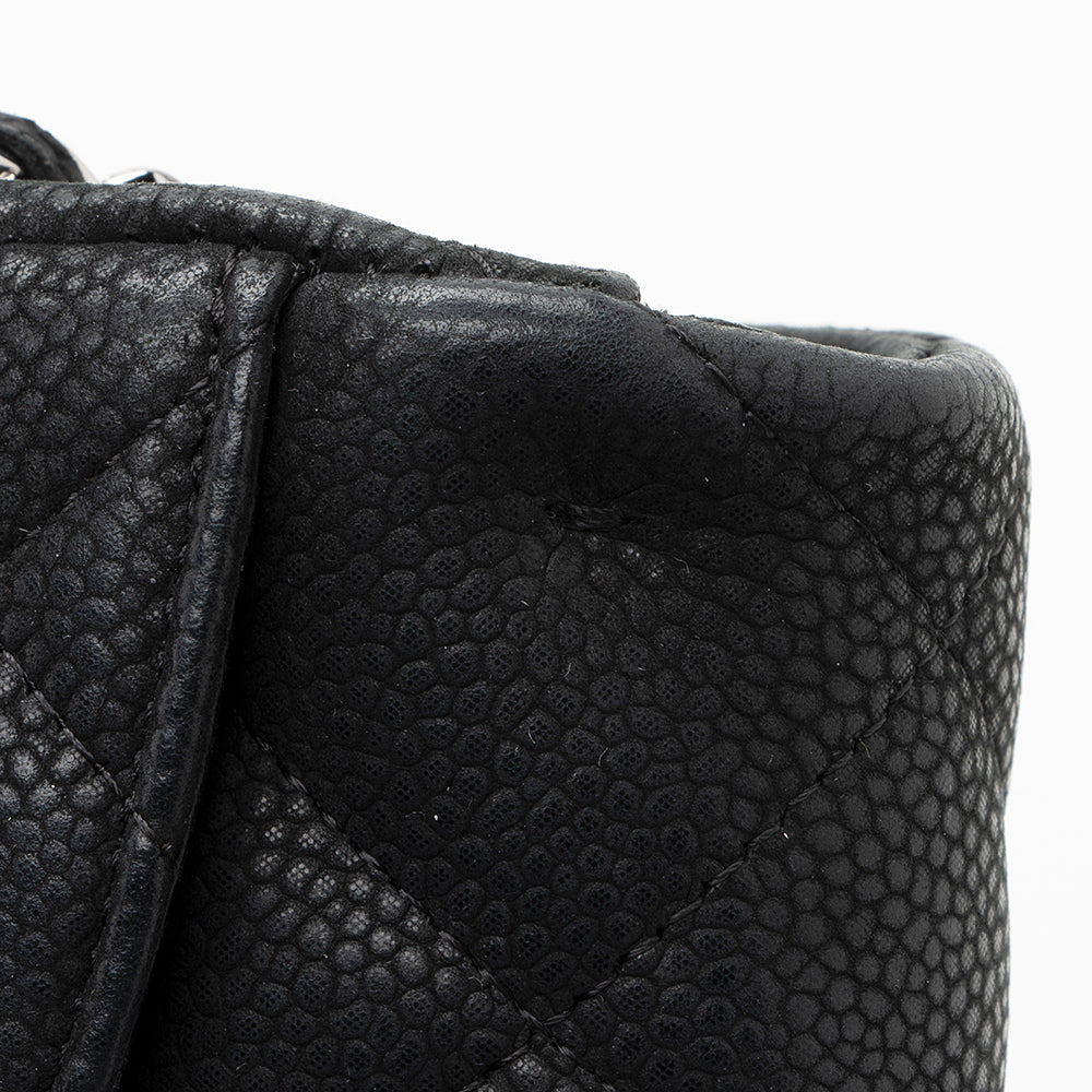 Chanel Matte Caviar Leather Chain Flap Clutch Bag (SHF-19570)