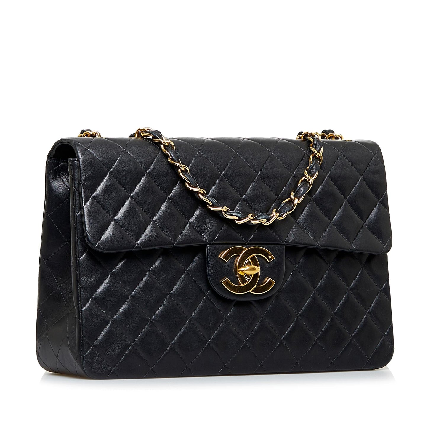 Chanel Maxi Classic Lambskin Double Flap (SHG-rPvxRG)