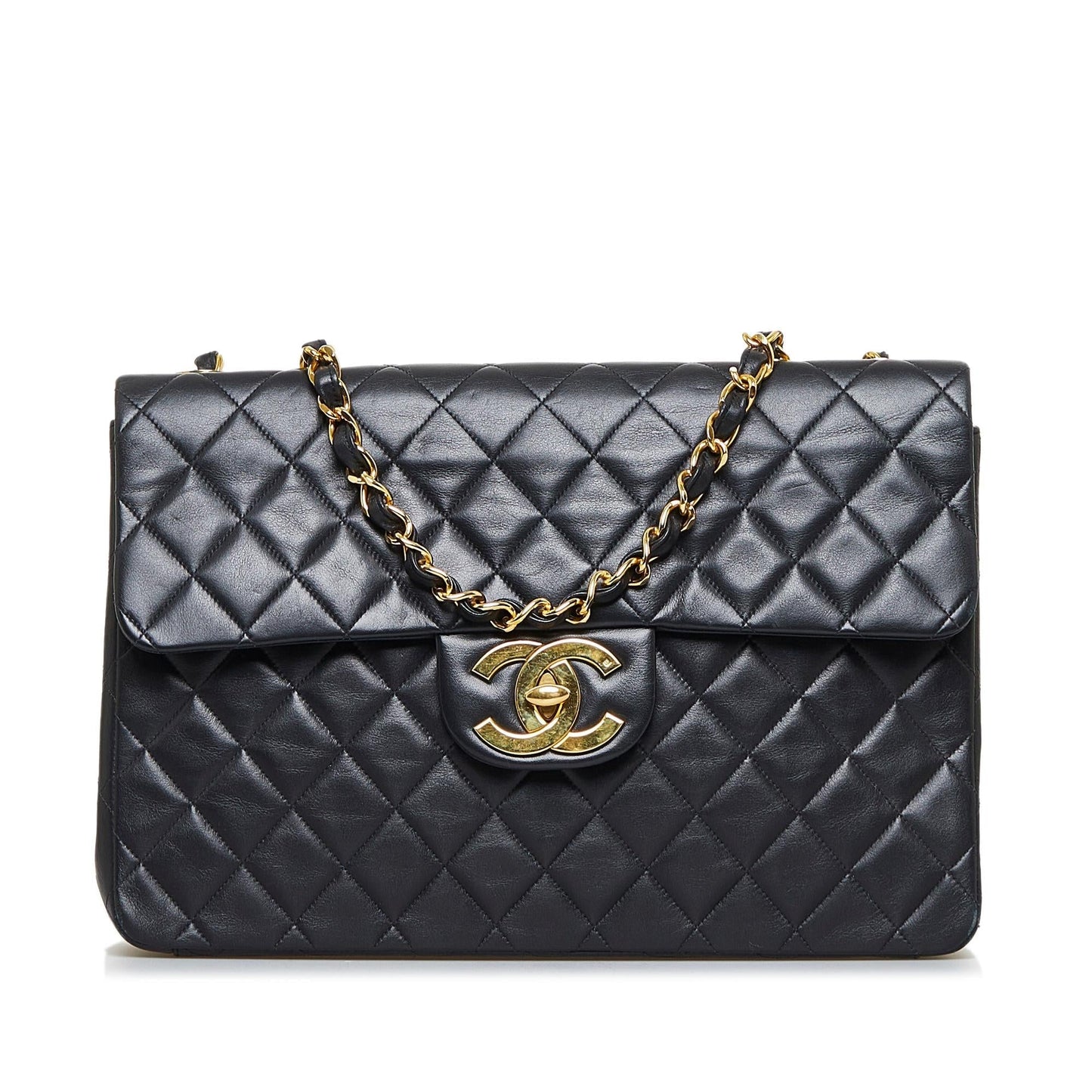 Chanel Maxi Classic Lambskin Double Flap (SHG-qfalWR)