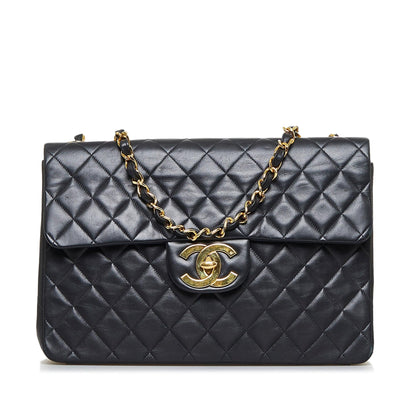 Chanel Maxi Classic Lambskin Double Flap (SHG-qfalWR)