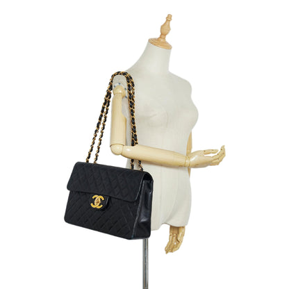 Chanel Maxi Classic Lambskin Double Flap (SHG-qfalWR)