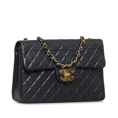 Chanel Maxi Classic Lambskin Double Flap (SHG-qfalWR)