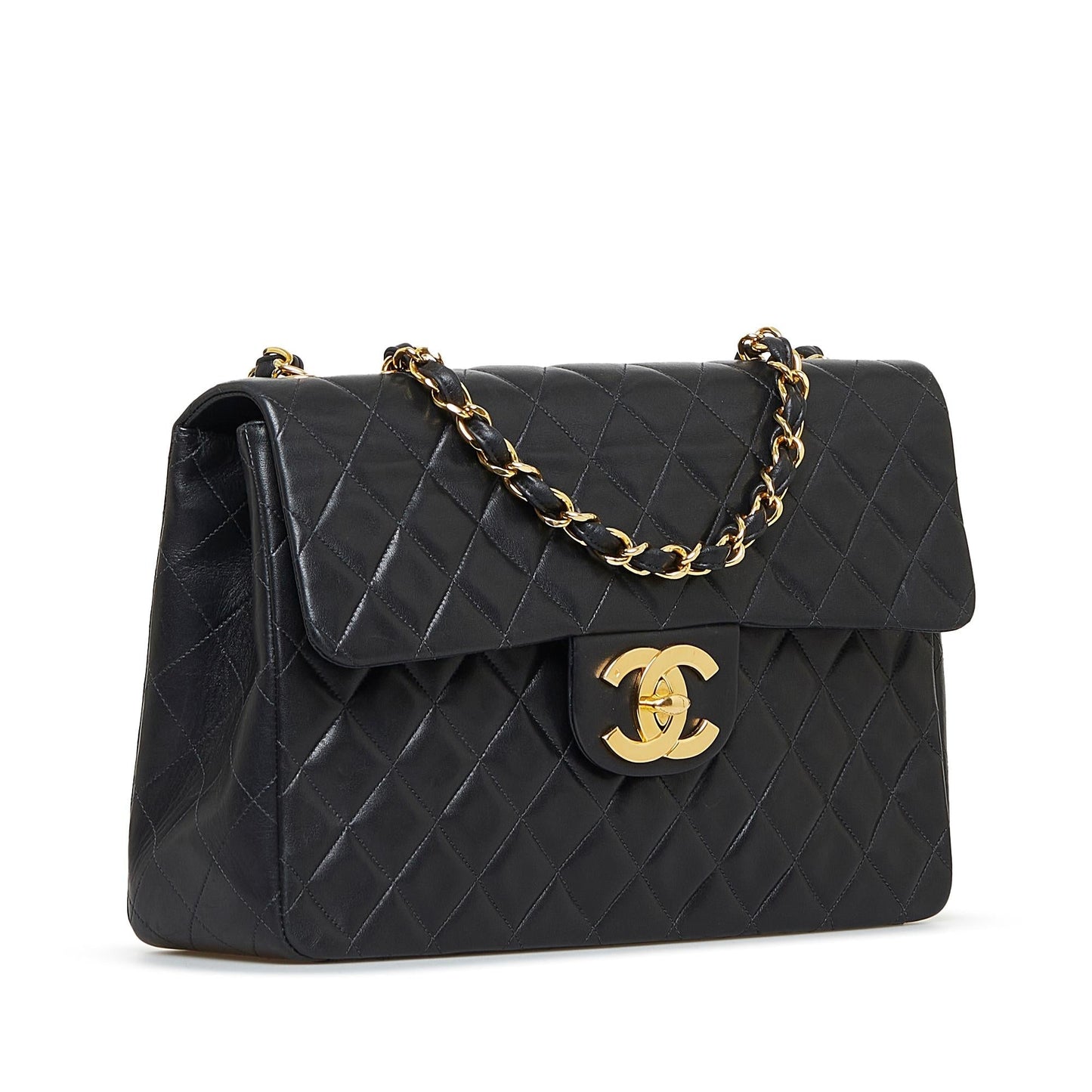 Chanel Maxi Classic Lambskin Single Flap (SHG-ikRhGF)