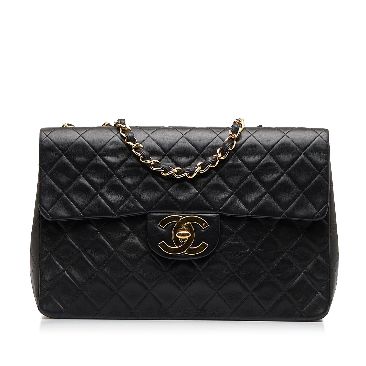 Chanel Maxi Classic Lambskin Single Flap (SHG-7MuYXe)