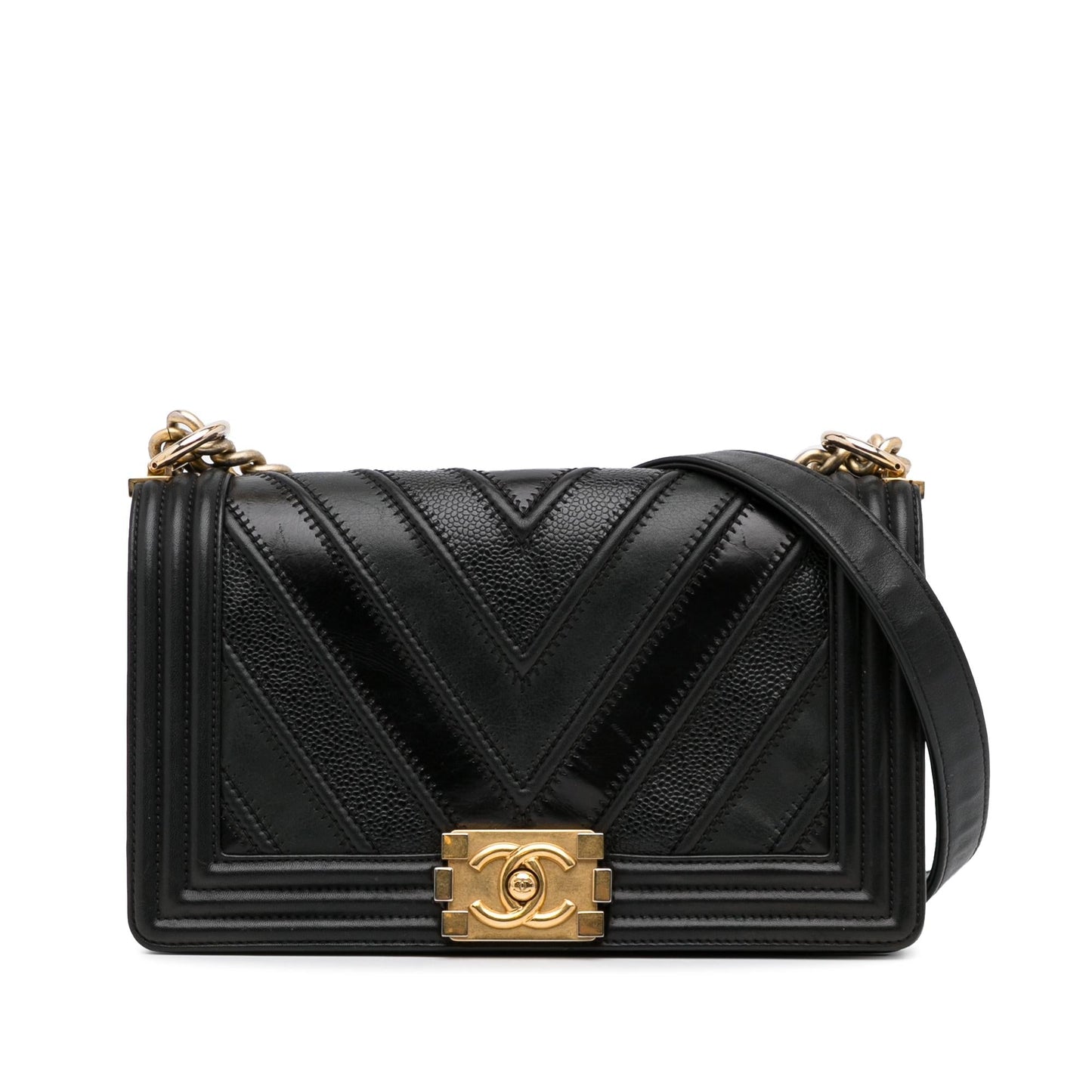 Chanel Medium Chevron Boy Flap (SHG-o7S6GH)