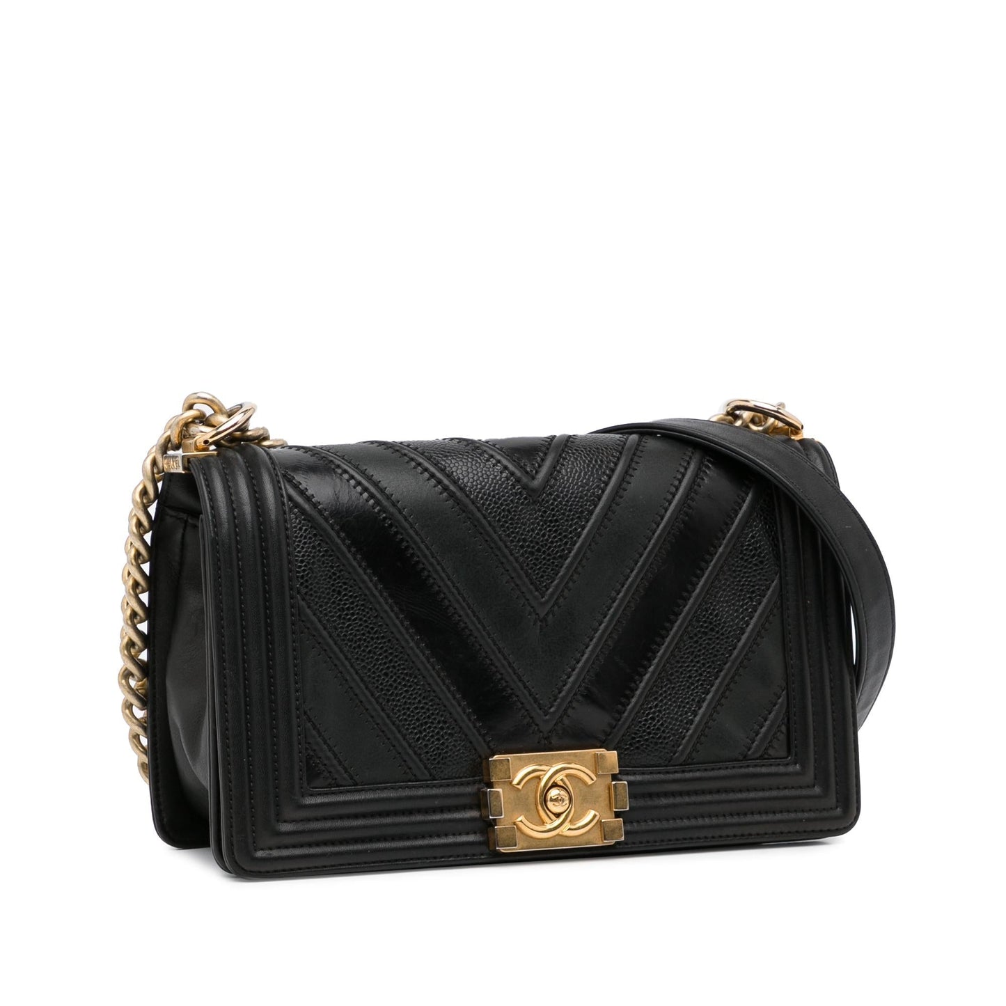 Chanel Medium Chevron Boy Flap (SHG-o7S6GH)