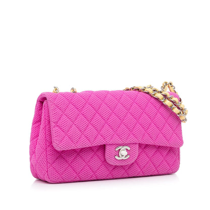 Chanel Medium Classic Jersey Single Flap (SHG-C2De9X)