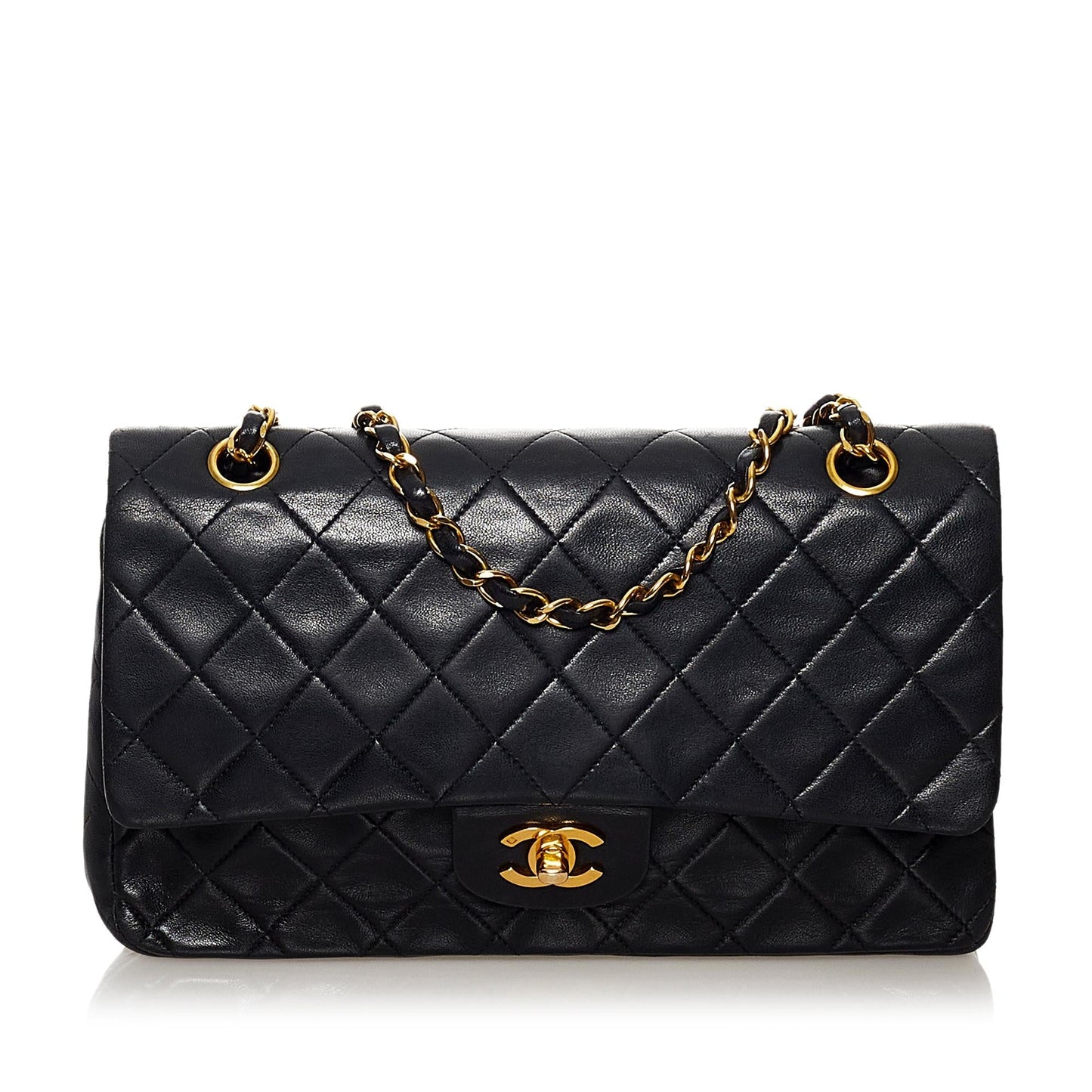 Chanel Medium Classic Lambskin Double Flap (SHG-2ICQmw)