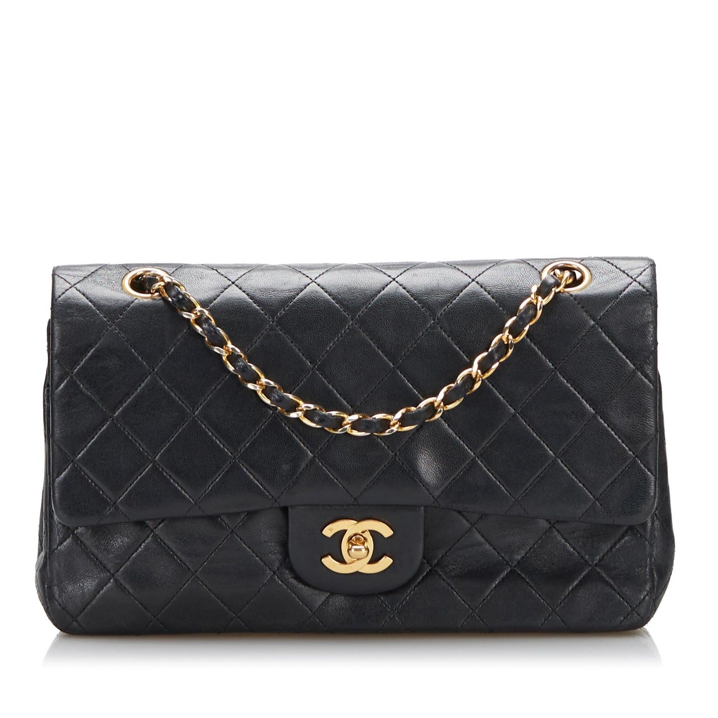 Chanel Medium Classic Lambskin Double Flap (SHG-tcawHG)