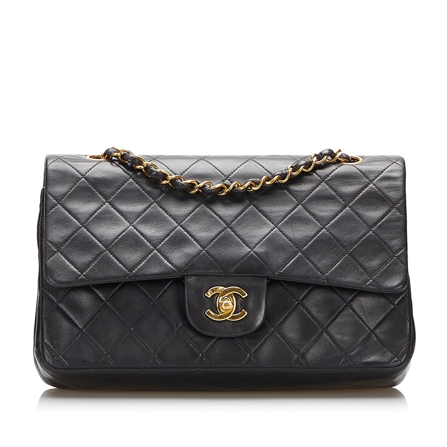 Chanel Medium Classic Lambskin Double Flap (SHG-jljyvv)