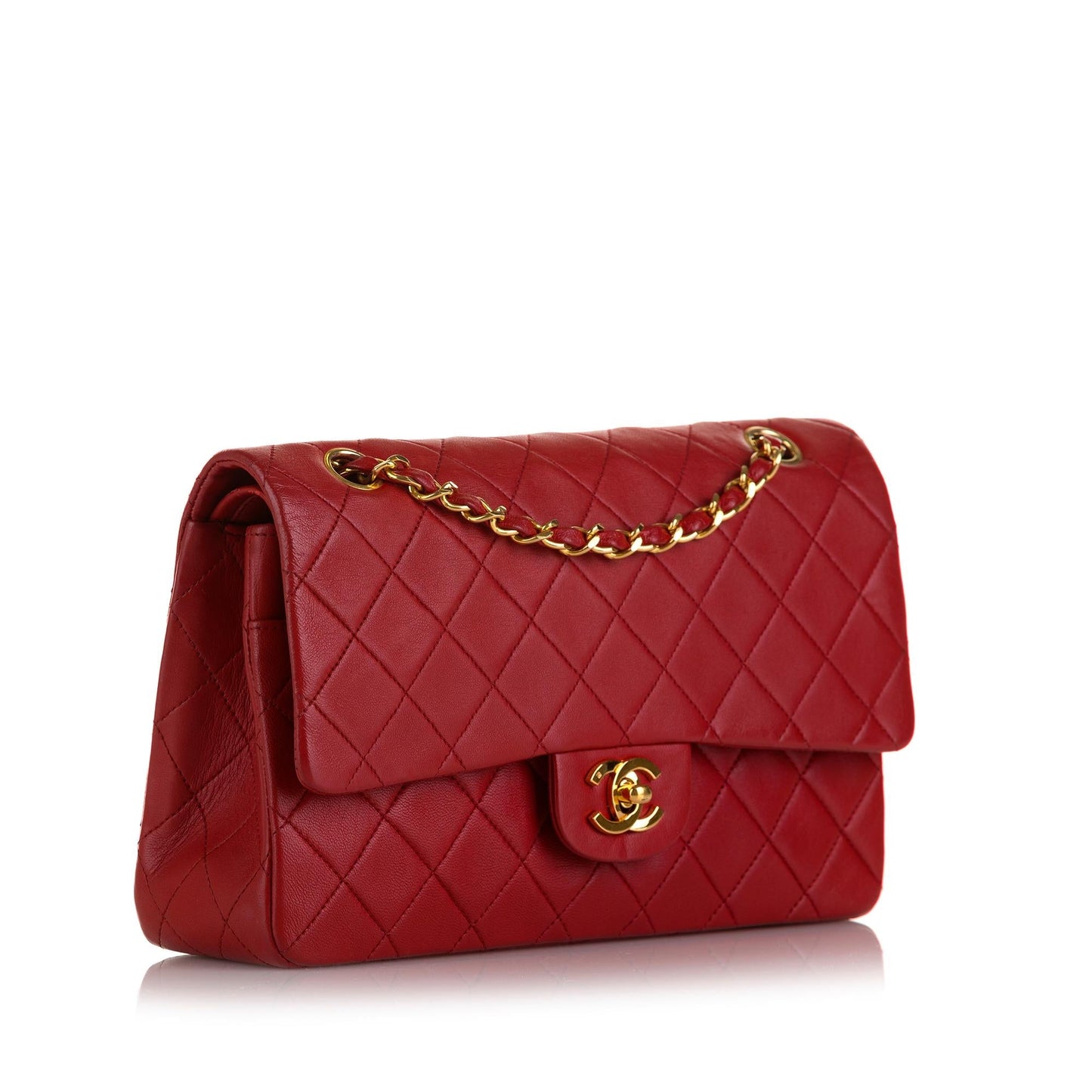 Chanel Medium Classic Lambskin Double Flap (SHG-TqBua2)