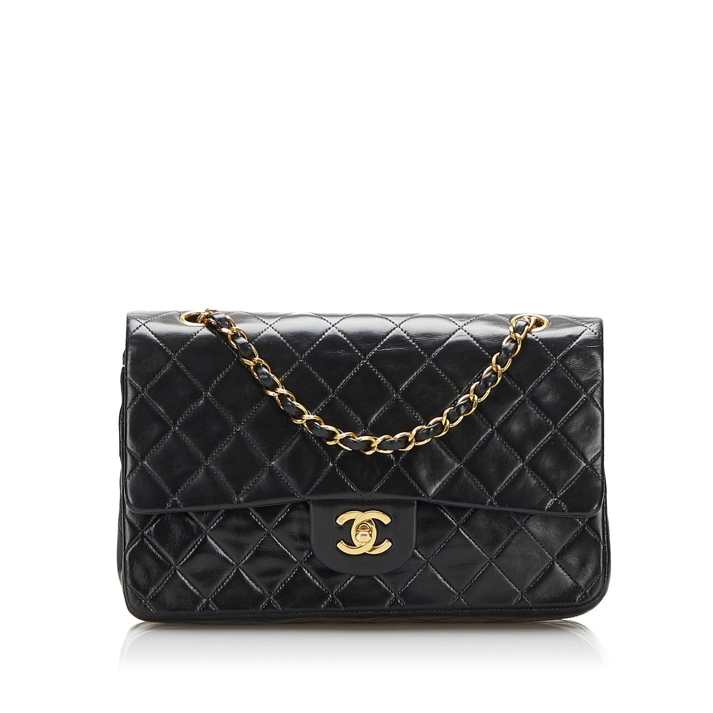 Chanel Medium Classic Lambskin Double Flap (SHG-IWVpyD)