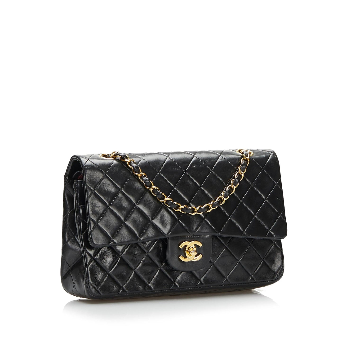 Chanel Medium Classic Lambskin Double Flap (SHG-IWVpyD)