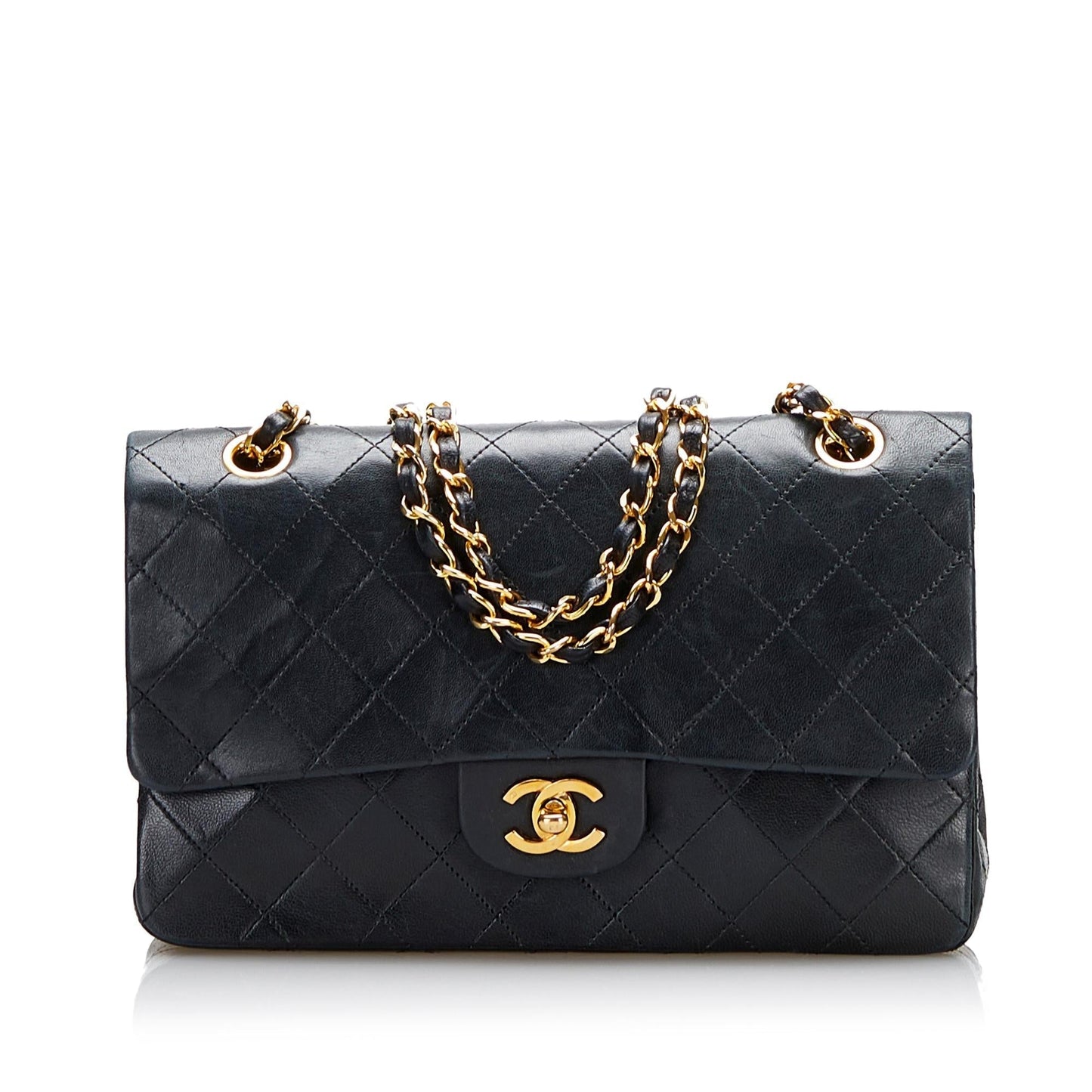 Chanel Medium Classic Lambskin Double Flap (SHG-YOEFpa)