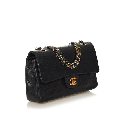 Chanel Medium Classic Lambskin Double Flap (SHG-QJVeiD)