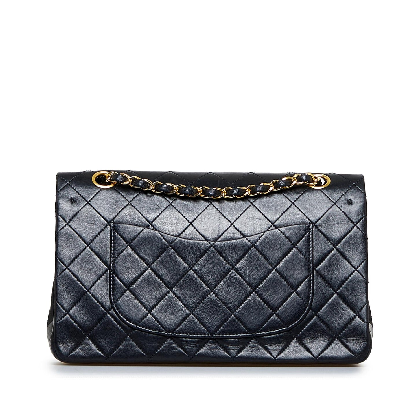 Chanel Medium Classic Lambskin Double Flap (SHG-3vAjNA)