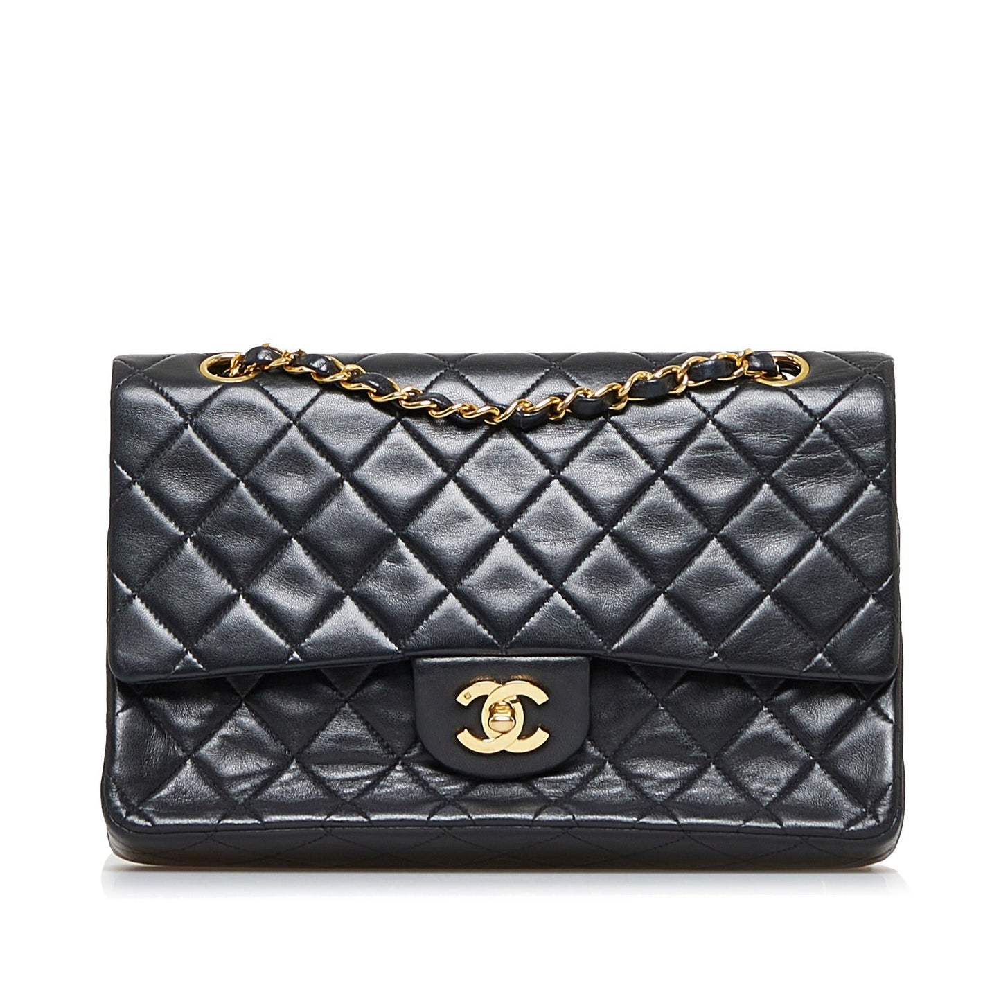 Chanel Medium Classic Lambskin Double Flap (SHG-iiisD0)