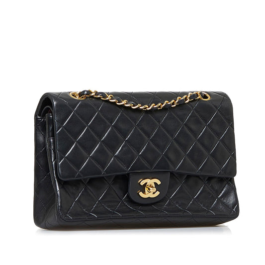 Chanel Medium Classic Lambskin Double Flap (SHG-iiisD0)