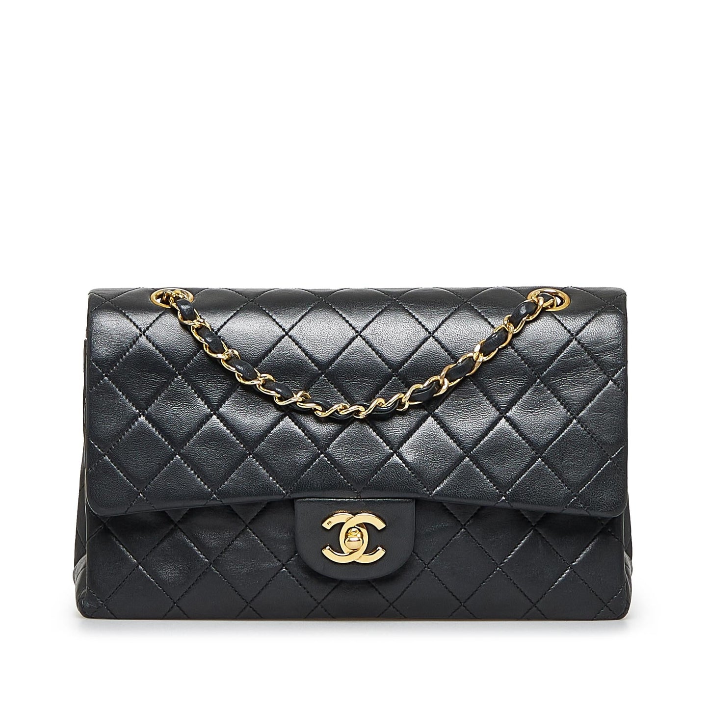 Chanel Medium Classic Lambskin Double Flap (SHG-9tj4ol)