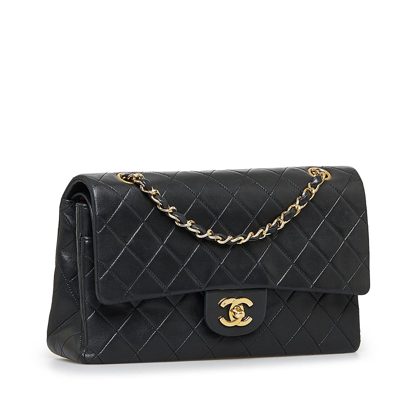 Chanel Medium Classic Lambskin Double Flap (SHG-9tj4ol)