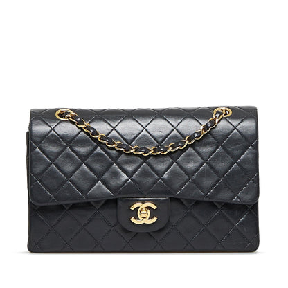 Chanel Medium Classic Lambskin Double Flap (SHG-Pl8ClU)