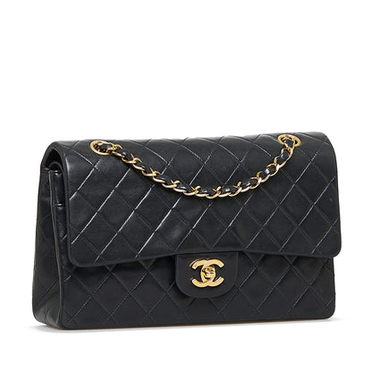 Chanel Medium Classic Lambskin Double Flap (SHG-Pl8ClU)