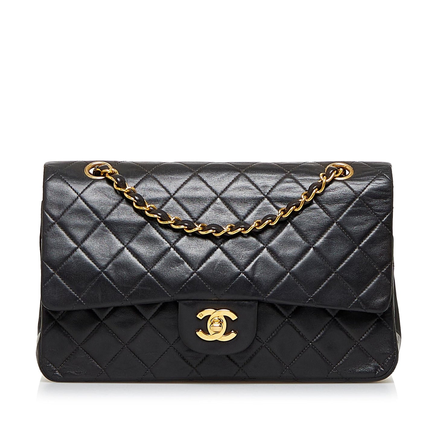 Chanel Medium Classic Lambskin Double Flap (SHG-hCSWjU)