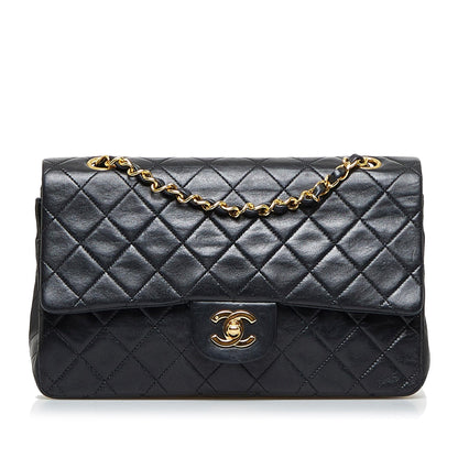 Chanel Medium Classic Lambskin Double Flap (SHG-0JjaBN)