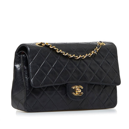 Chanel Medium Classic Lambskin Double Flap (SHG-0JjaBN)