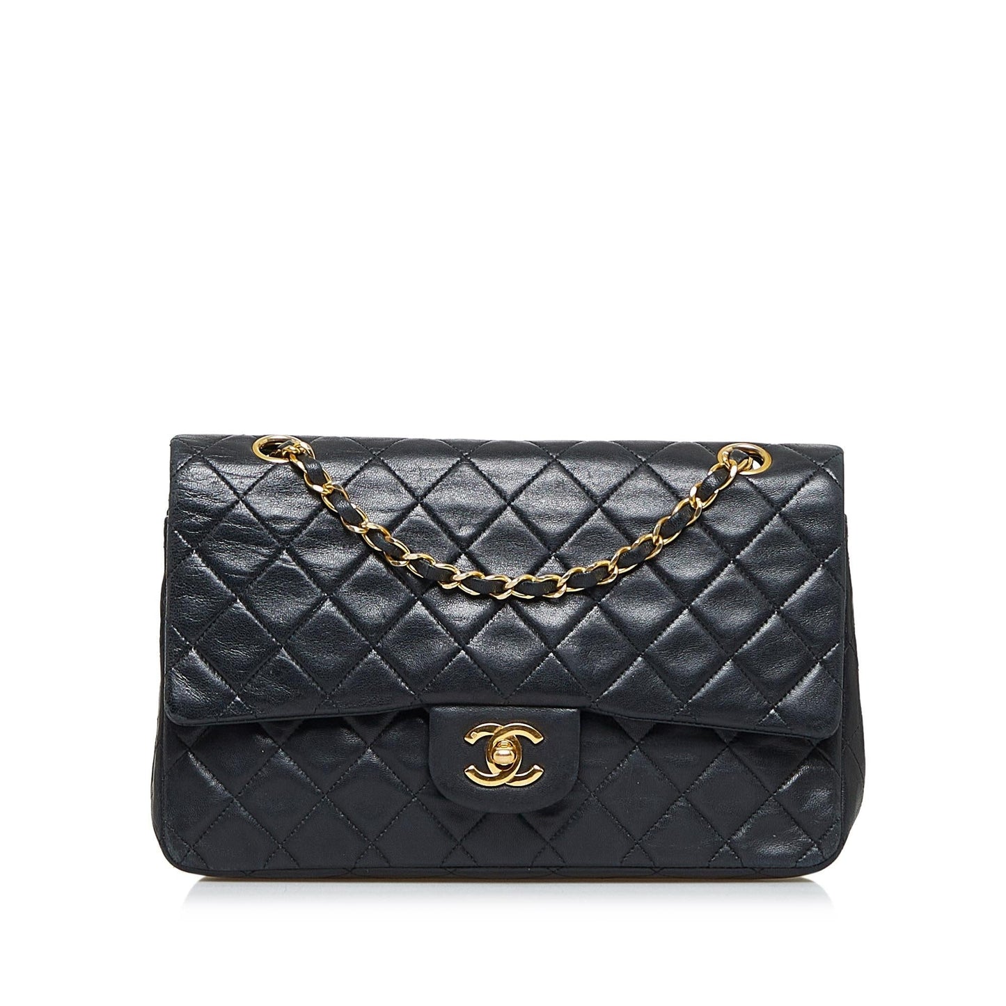 Chanel Medium Classic Lambskin Double Flap (SHG-yFhp28)