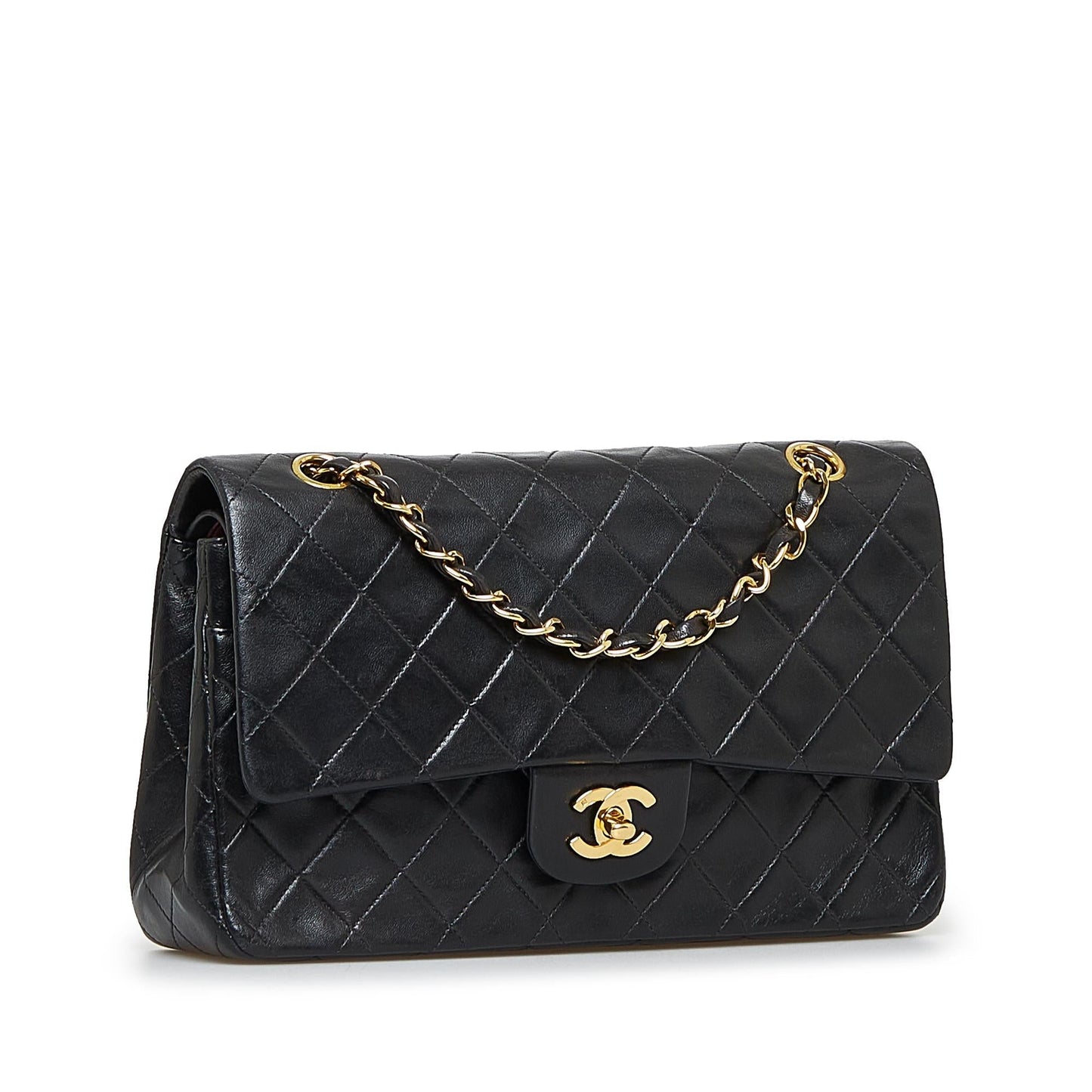 Chanel Medium Classic Lambskin Double Flap (SHG-iWstkh)