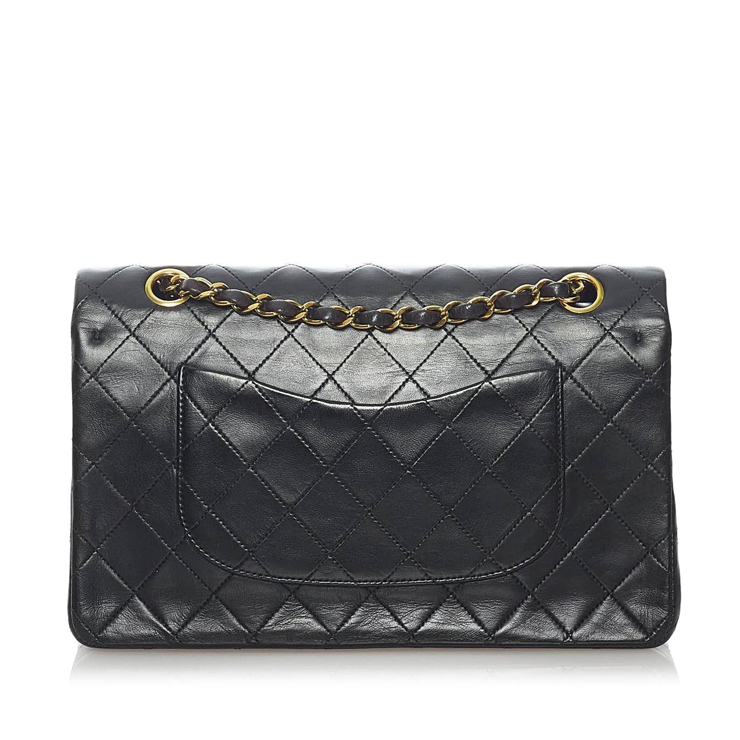 Chanel Medium Classic Lambskin Leather Double Flap Bag (SHG-35107)