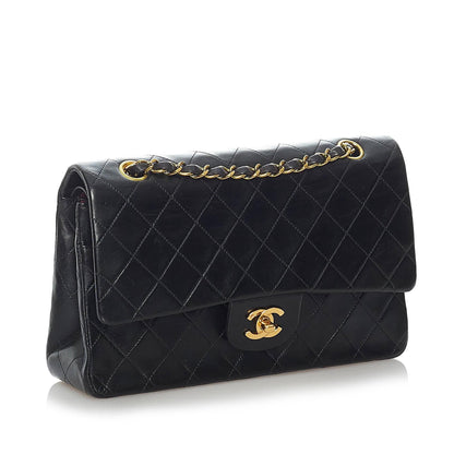 Chanel Medium Classic Lambskin Leather Double Flap Bag (SHG-35107)