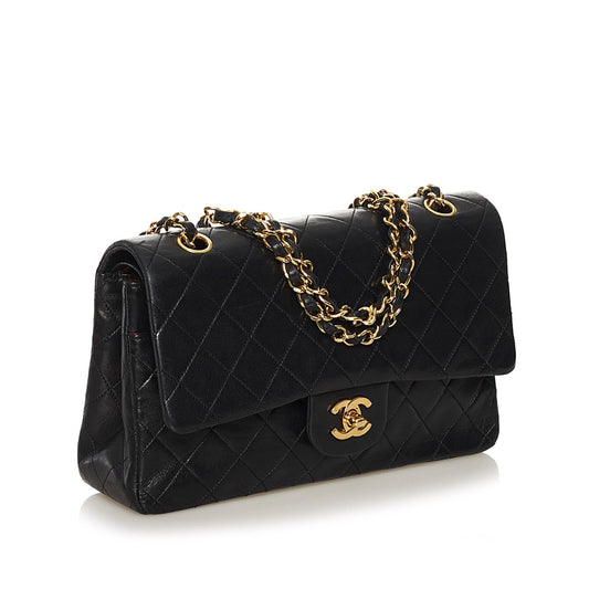 Chanel Medium Classic Lambskin Leather Double Flap Bag (SHG-35273)