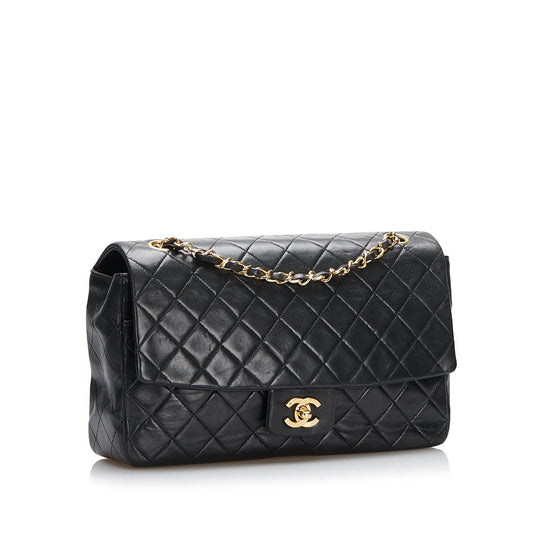 Chanel Medium Classic Lambskin Single Flap (SHG-wsGGOz)