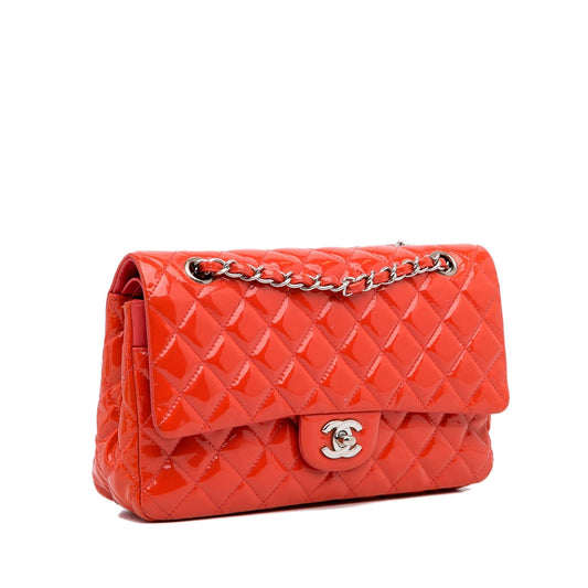 Chanel Medium Classic Patent Double Flap Bag (SHG-VUtfBD)