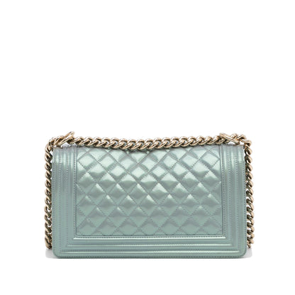 Chanel Medium Iridescent Patent Boy Flap (SHG-lOCDFl)