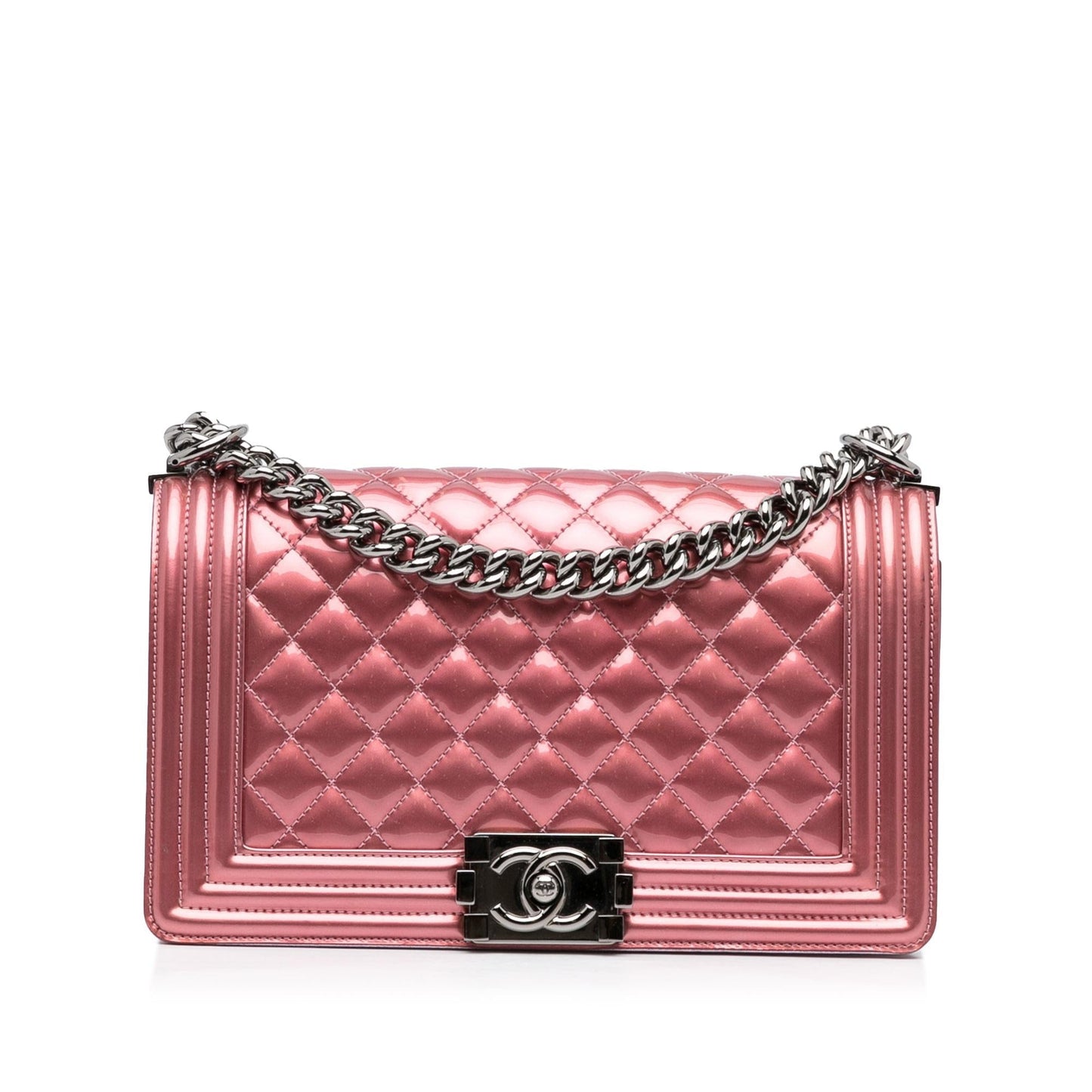 Chanel Medium Patent Boy Flap Bag (SHG-wc3pNx)