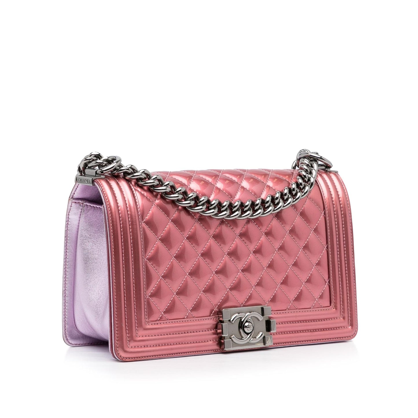 Chanel Medium Patent Boy Flap Bag (SHG-wc3pNx)