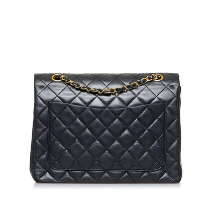 Chanel Medium Tall Classic Lambskin Double Flap (SHG-AwW71J)